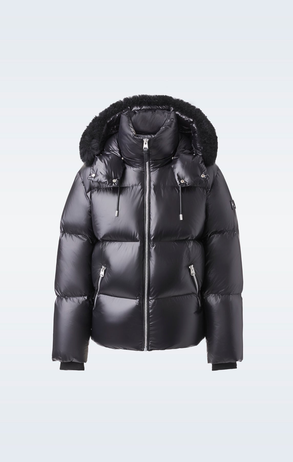 Kent, Down jacket with removable hood and fur trim for men 