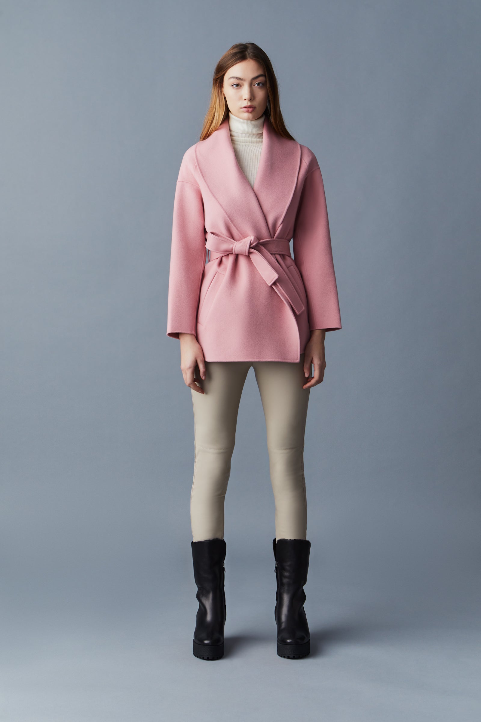 Mackage leora store belted wool coat