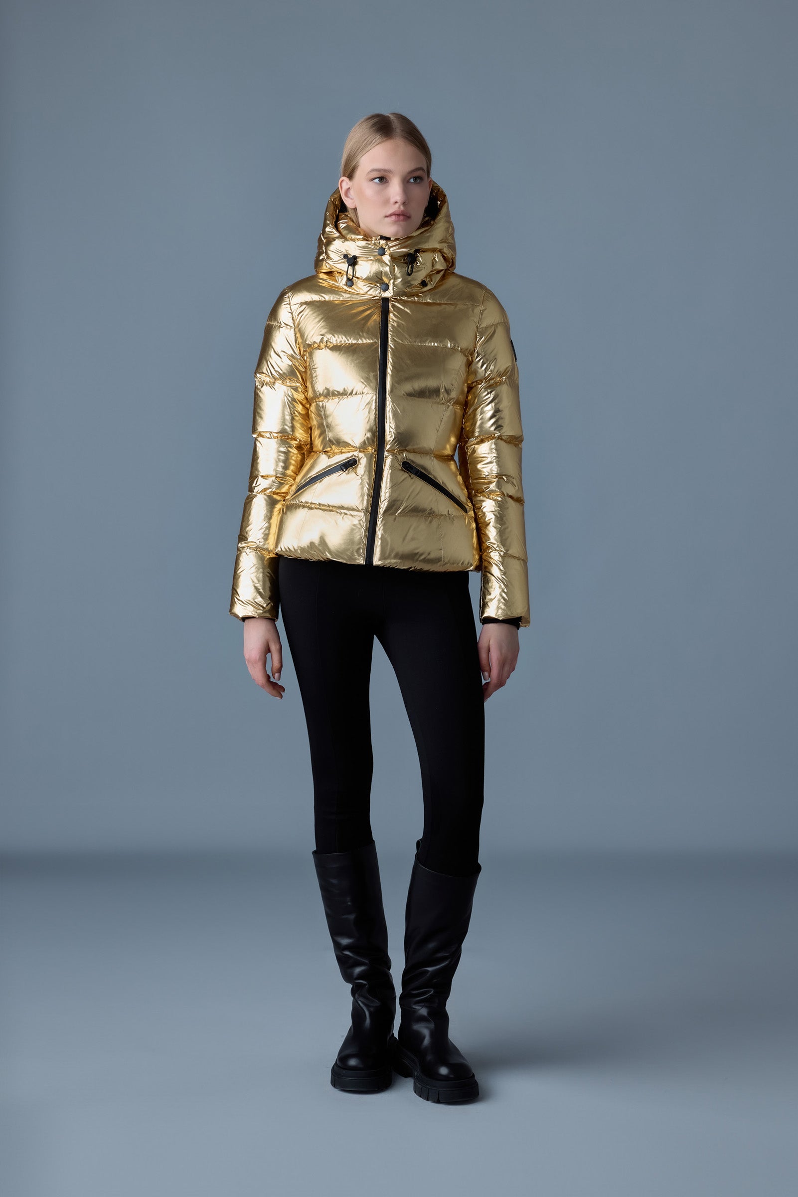 Mackage Madalyn m Metallic Laminate Down Jacket