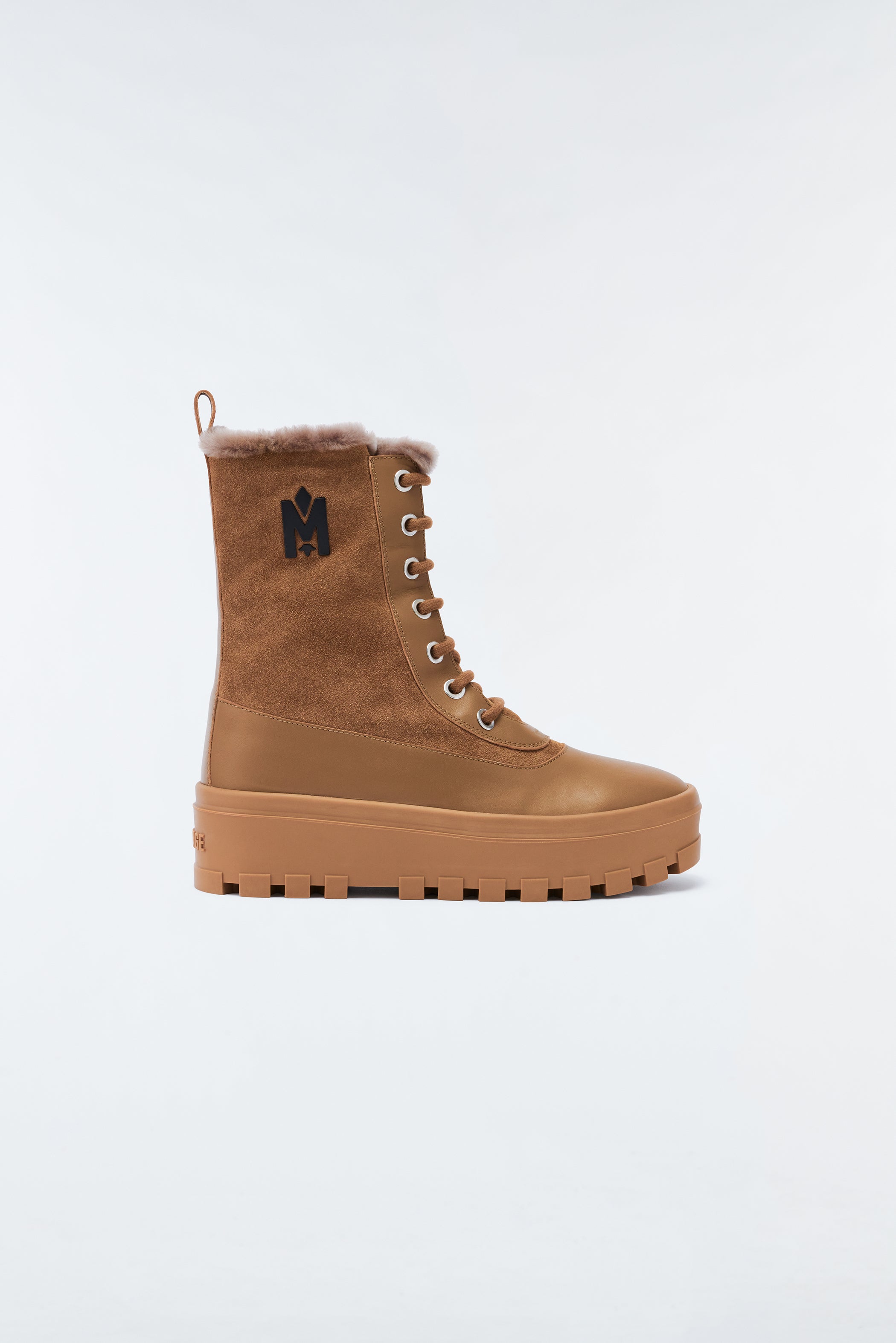 Mens shearling lined winter on sale boots