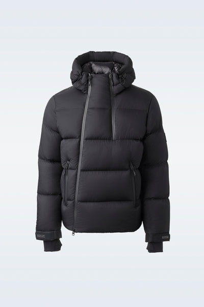 Kenji, Down ski jacket with asymmetrical zip closure for men