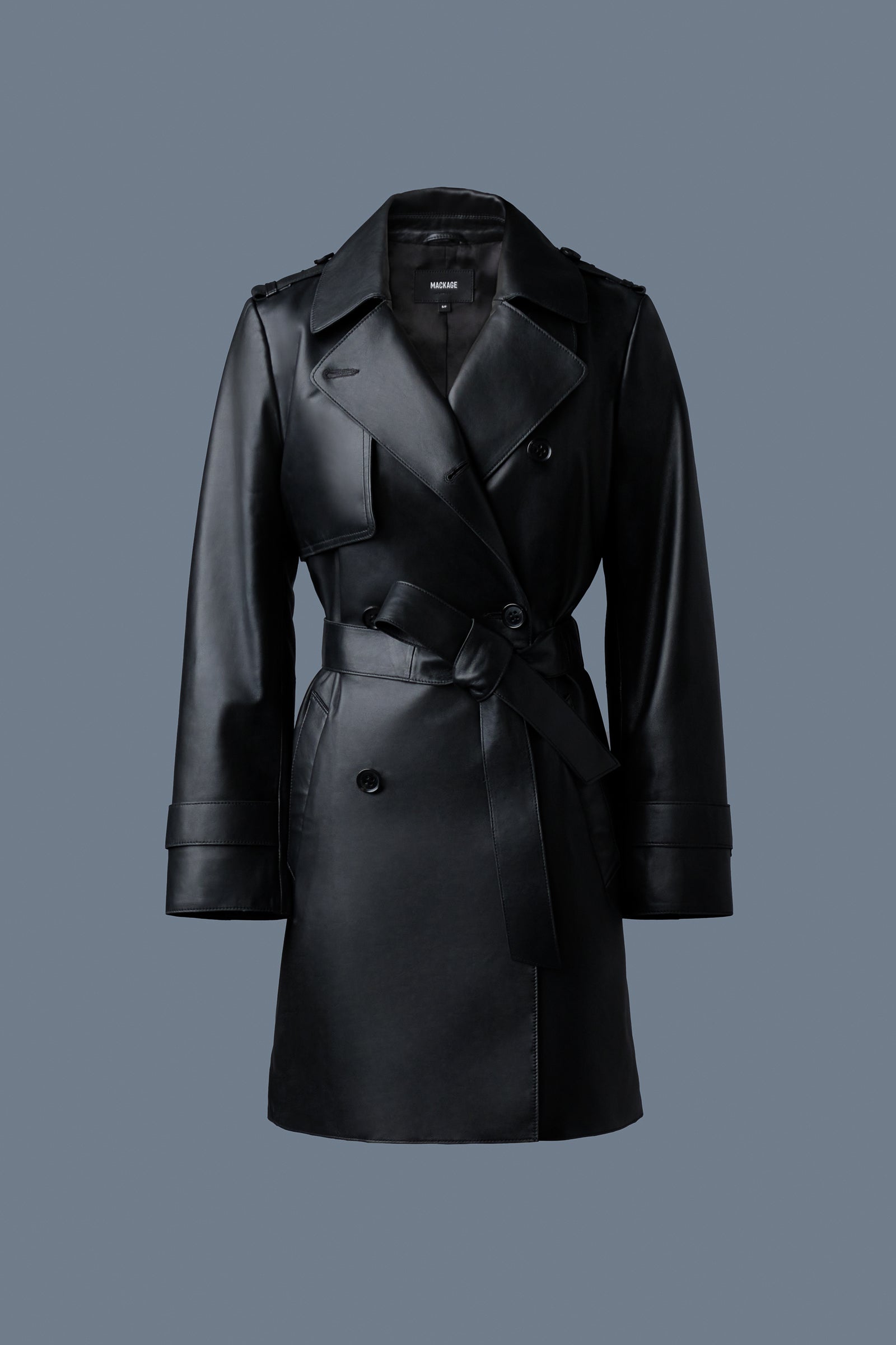 Mely Long leather trench coat Mackage Canada